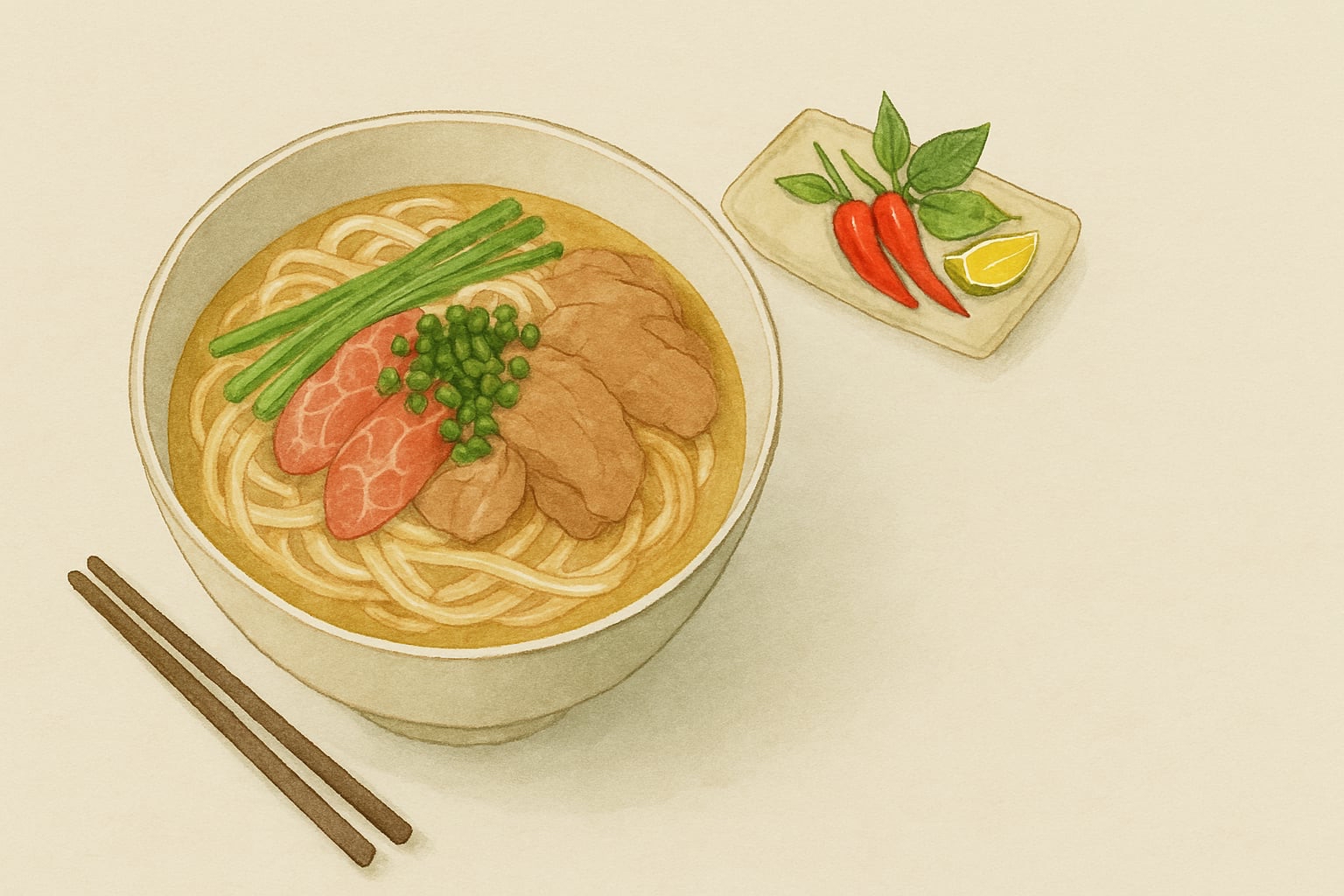 Authentic Vietnamese Noodle Dish